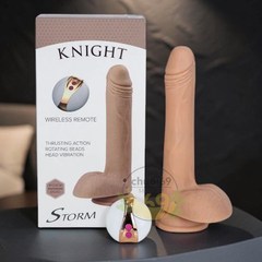 Dương Vật Giả Có Đế Knight Storm Rung Thụt Xoay Điều Khiển Từ Xa