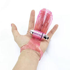 Bao Silicone Có Rung Đeo Ngón Tay Kích Thích Vùng Kín