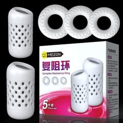 Bộ 5 Vòng Kháng Lực Dương Vật MELEON Cao Cấp