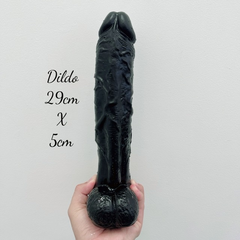 Dương Vật Giả Khủng 29cm Màu Đen (Chất Liệu Siêu Mềm & Đế Hút Chân Không Gắn Tường)