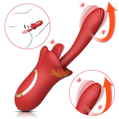 Đồ Người Lớn Rung Ngoáy Lưỡi Liếm 3 in 1 Sạc Điện Cầm Tay