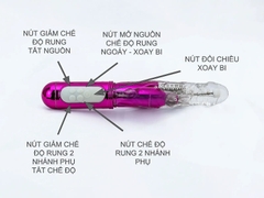 Dương Vật Giả 3 Đầu Rung Thụt Ngoáy Pin Sạc Cao Cấp