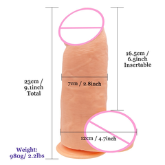 King Cock Chubby - Realistic Dildo - 23cm Đường Kính Lớn 7cm