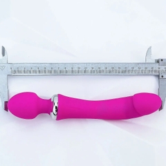 Máy Massage Điểm G Double End Rung 2 Đầu Ấm Nóng Pin Sạc
