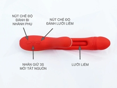 Máy Massage Lưỡi Liếm Đa Năng Kèm Nhánh Phụ Pin Sạc