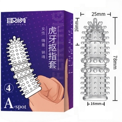 Bao Cao Su Ngón Tay Aichao A-Spot 4 Có Gai Lớn Toàn Thân Kèm Hạt Nổi