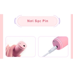 Dương Vật Giả Rung Xoay Pin Sạc Tai Thỏ Mizzzee