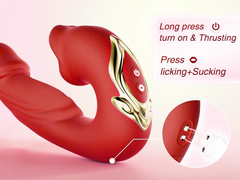 Dương vật giả rung thụt-miệng liếm mút A RED LIP