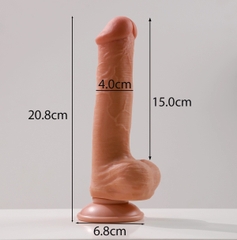 Lovetoy Sliding Skin Dual Layer Dong 8 Inch Chân Thực Gắn Tường