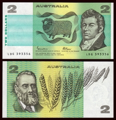 2 dollars Australia 1985