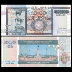 1000 francs Burundi 2006