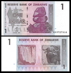 1 dollar Zimbabwe 2007