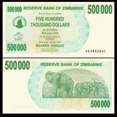 500000 dollars Zimbabwe 2007