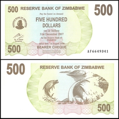 500 dollars Zimbabwe 2006