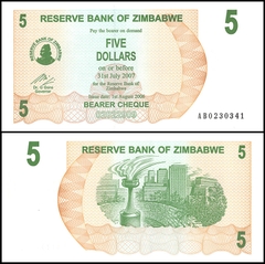 5 dollars Zimbabwe 2006