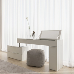 Rosie Nightstand 3| Tab đầu giường trắng hiện đại phong cách Hàn Quốc