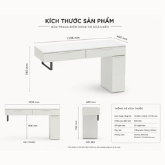 Rosie Vanity 02|Bàn trang điểm ROSIE có ngăn kéo| Bàn trang điểm đa năng, hiện đại