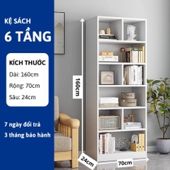 Tủ Để Đồ 6 Tầng Decor Đẹp, Tủ Sách, Giá Sách Gỗ, Kệ Sách Phong Cách Bắc Âu