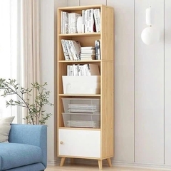 Kệ Sách Gỗ Chân Cao Phong Cách Bắc Âu, Tủ Gỗ Đa Năng Nhiều Tầng