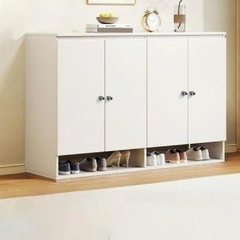 Tủ Giày Gỗ, Tủ Để Đồ Gỗ 4 Cánh Cứng Cáp Chất Liệu Gỗ MDF Phủ Melanin