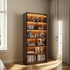 Tủ Để Đồ 6 Tầng Decor Đẹp, Tủ Sách, Giá Sách Gỗ, Kệ Sách Phong Cách Bắc Âu