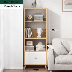 Kệ Sách Gỗ Chân Cao Phong Cách Bắc Âu, Tủ Gỗ Đa Năng Nhiều Tầng