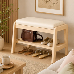 Combo Nội Thất Lối Vào Entryway Japandi Gỗ MDF | Tủ Giày + Ghế Đôn + Bảng Pegboard