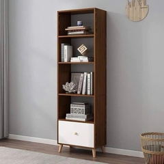 Kệ Sách Gỗ Chân Cao Phong Cách Bắc Âu, Tủ Gỗ Đa Năng Nhiều Tầng