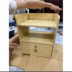 Tủ Đầu Giường Gỗ MDF Nhập Khẩu Loại Tốt Có Ngăn Kéo Khóa An Toàn