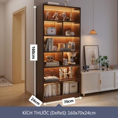 Tủ Để Đồ 6 Tầng Decor Đẹp, Tủ Sách, Giá Sách Gỗ, Kệ Sách Phong Cách Bắc Âu