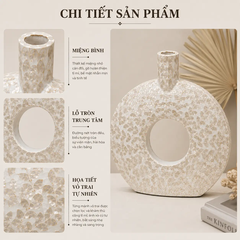Bình Di Sản|Bình Khảm Trai Tròn Trang Trí Sang Trọng