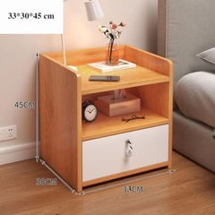 Tủ Đầu Giường Gỗ MDF Nhập Khẩu Loại Tốt Có Ngăn Kéo Khóa An Toàn