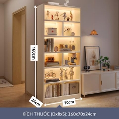 Tủ Để Đồ 6 Tầng Decor Đẹp, Tủ Sách, Giá Sách Gỗ, Kệ Sách Phong Cách Bắc Âu