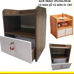 Tủ Đầu Giường Gỗ MDF Nhập Khẩu Loại Tốt Có Ngăn Kéo Khóa An Toàn