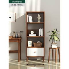 Kệ Sách Gỗ Chân Cao Phong Cách Bắc Âu, Tủ Gỗ Đa Năng Nhiều Tầng