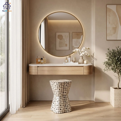 Đôn Khảm Trai Tự Nhiên Đồng Hồ Cát Cao Cấp | Decor Nội Thất Flexfit Store