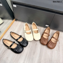 giày búp bê da mũi nhún 5811 QC