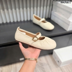 giày búp bê da mũi nhún 5811 QC