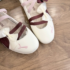 bb puma trắng đỏ nơ