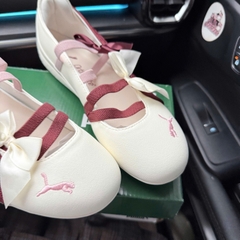bb puma trắng đỏ nơ