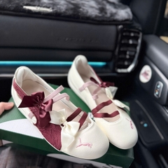 bb puma trắng đỏ nơ
