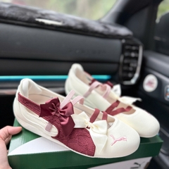 bb puma trắng đỏ nơ