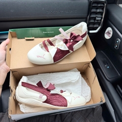 bb puma trắng đỏ nơ