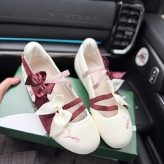 bb puma trắng đỏ nơ