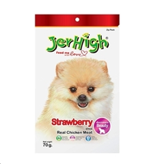 Bánh thưởng cho chó vị Thịt Gà và Dâu Tây - JerHigh Strawberry Stick 70g