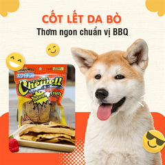 Da bò tẩm vị BBQ cho chó DoggyMan 10 miếng (Cốt lết da bò)