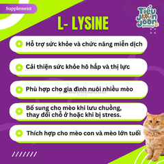 Viên nhai bổ sung L-Lysine cho Mèo (60 viên)