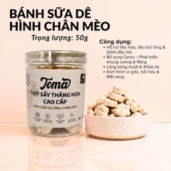 Bánh sữa dê hình chân mèo Toma 50g