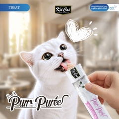 SỐT THƯỞNG KIT CAT PURR PUREE CÁ HỒI & SỮA DÊ 75G - TÍM
