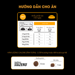 NT Subzero cho Chó (hạt nhỏ) - Gà tây, cá hồi, cá trích, cá tuyết và rau củ quả tự nhiên (Cho mọi giống chó ở mọi lứa tuổi)